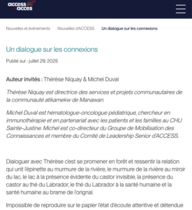 Collaboration interprofessionnelle de navigateurs autochtones au sein d’une équipe communautaire dans l’offre de soins de proximité aux personnes en situation d’itinérance